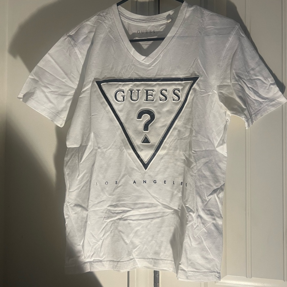 Guess White Tee with Iconic Logo